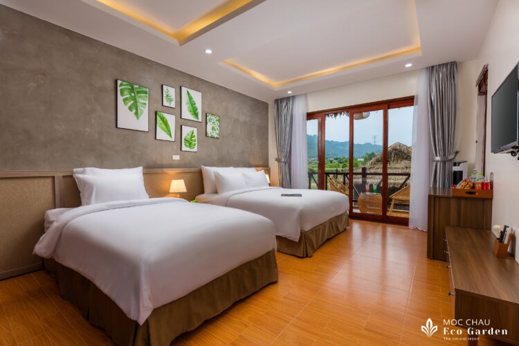 Bungalow gia đình view vườn (Triple)